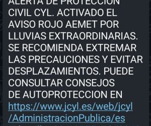 Alerta roja condiciones meteorológicas adversas