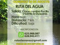 Ruta de senderismo guiada. Ruta del Agua