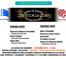 Inspiracions ofrecerá un concierto benéfico para ayudar a las familias necesitadas de Las Navas